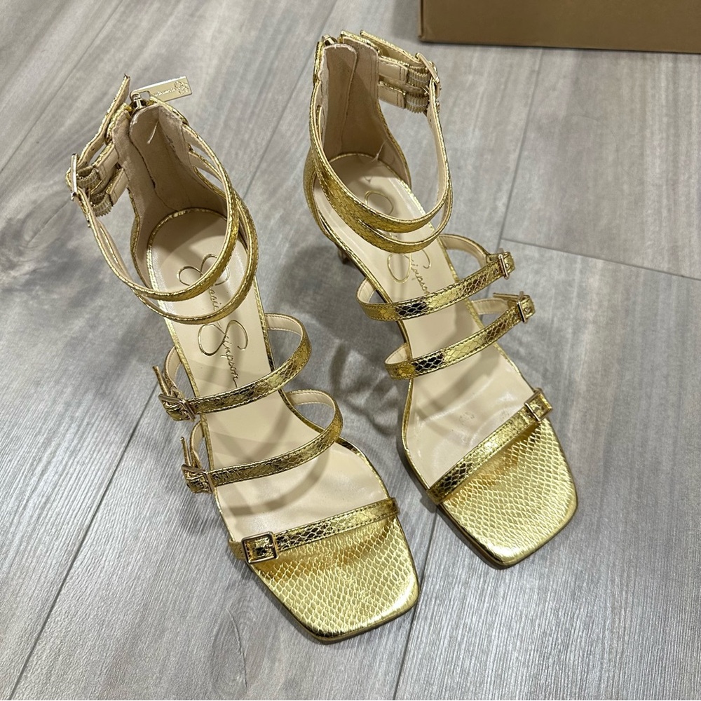 Jessica Simpson Gold Heels